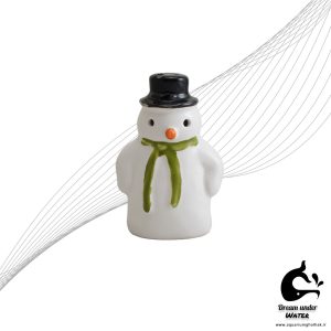 مینی دکور سرامیکی آدم‌برفی آکواریوم