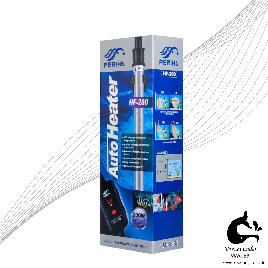 بخاری تیتانیوم آکواریوم پریها مدل HF-200