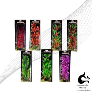 گیاه بهاره آکواریوم گرد پلاستیکی مدل رندوم 30CM